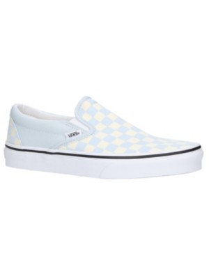 Vans checkered slip sales on light blue